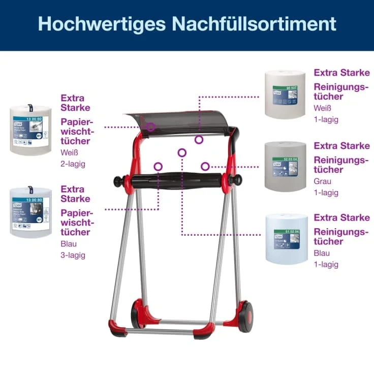 Tork Performance Bodenständer W1 für Wischtuchrollen
