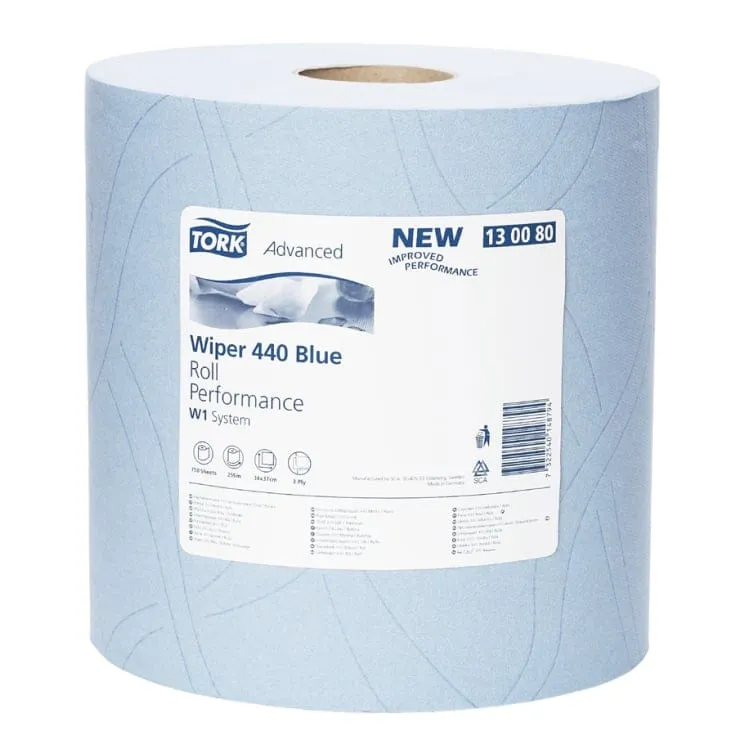 Tork Extra Starke Industrie Papierwischtücher 440 W1 3-lagig, blau