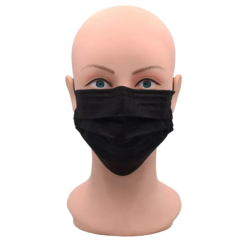 AMPri STYLE BLACK Einmalmundschutz Typ IIR 4-lagig Mundschutz