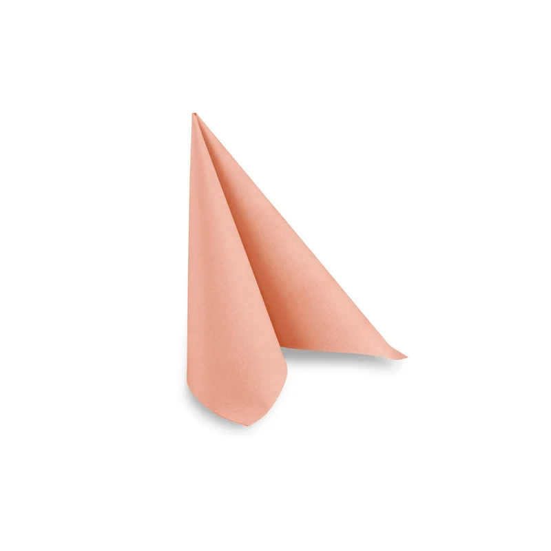 Quicky Airlaid Servietten, pfirsich, 40 x 40 cm, 1/4-Falz