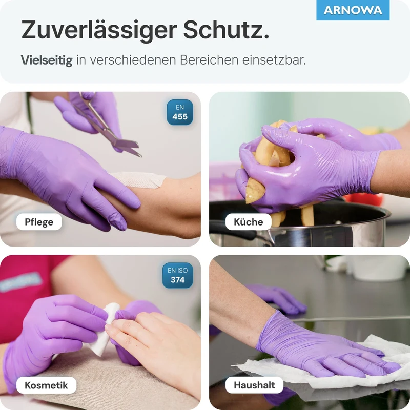 ARNOMED Einweghandschuhe Nitril Lila (Lavender Violet)