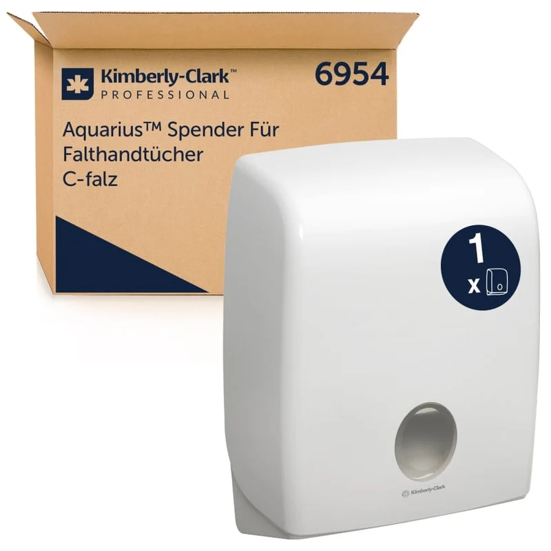Aquarius Falthandtuchspender C-Falzung, weiß