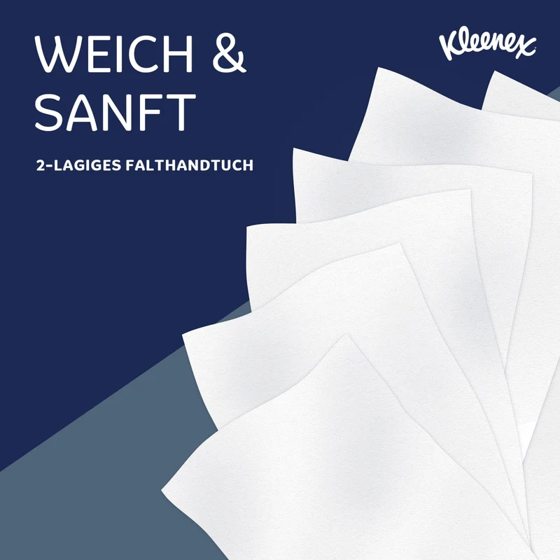 Kleenex Falthandtuchpapier Interfold, 2-lagig, weiß