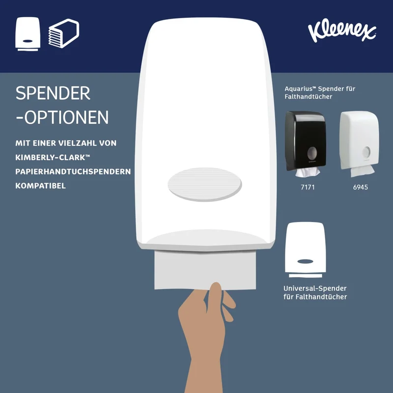 Kleenex Falthandtuchpapier Interfold, 2-lagig, weiß