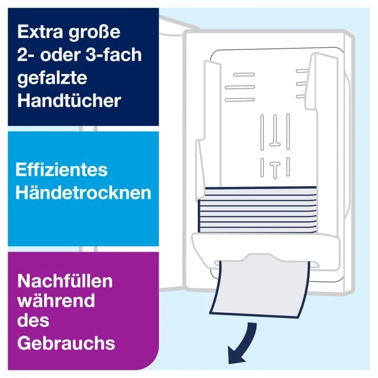 Tork Xpress Spender für Multifold-Handtücher H2, weiß