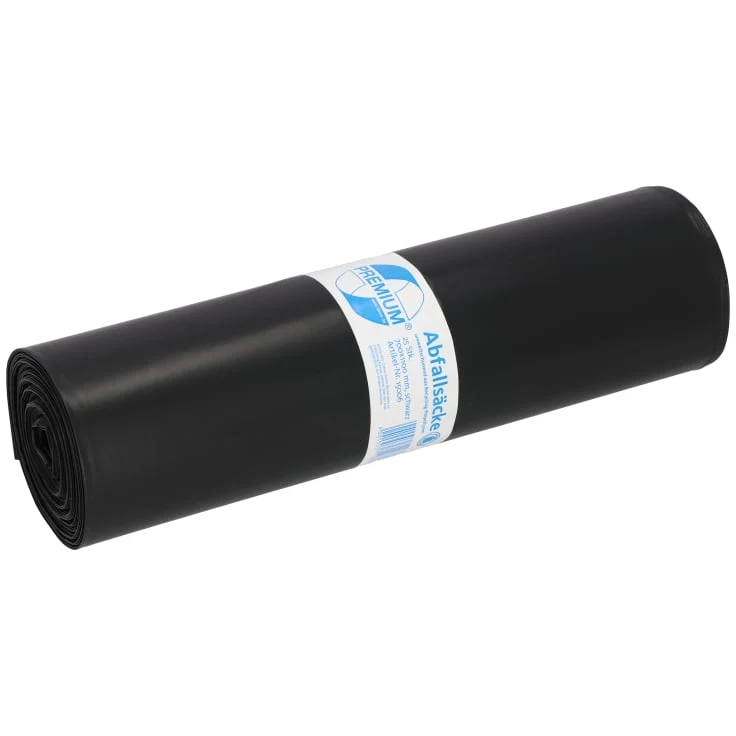 DEISS PREMIUM Abfallsack 120 Liter schwarz, ca.2300 g/Rolle, T100