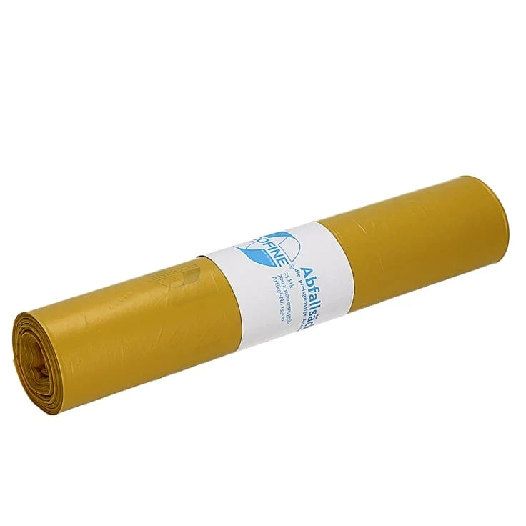 DEISS ECOFINE Abfallsack 120 Liter gelb, ca. 890 g/ Rolle, T60