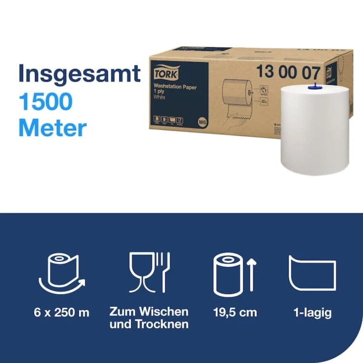 Tork Standard-Papierwischtücher W6 1-lagig, 250 m