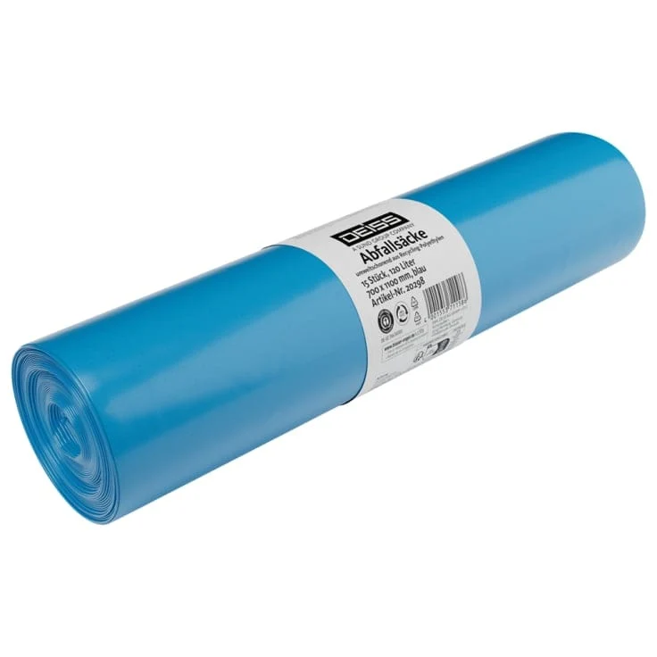 Deiss Müllsäcke 120 Liter Typ 100, aus LDPE, blau