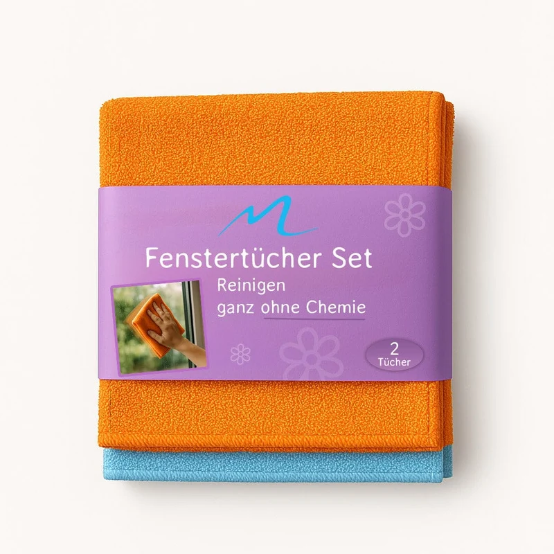 mundizio Fenstertücher Set aus Mikrofaser - Reinigen ganz ohne Chemie
