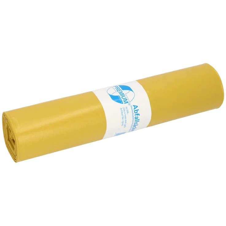 DEISS PREMIUM Abfallsack 120 Liter gelb, ca. 1310 g/Rolle, T60