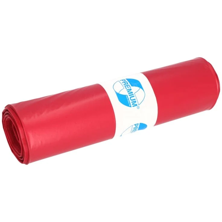 DEISS PREMIUM Abfallsack 120 Liter rot, ca. 2120 g/ Rolle, T100