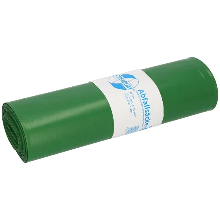 DEISS PREMIUM Abfallsack 70 Liter grün, 1320 g/Rolle, Typ 100