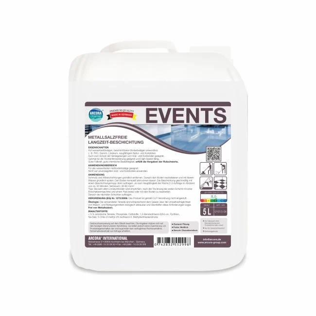 Arcora Events Metallsalzfreie Langzeit-Beschichtung | Kanister (5 l)
