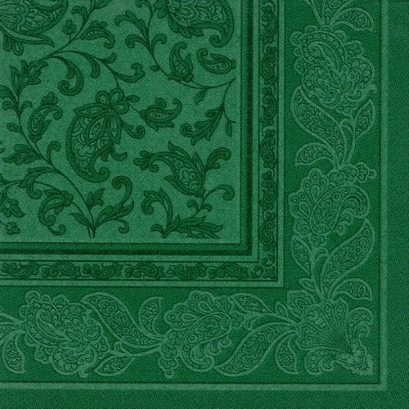 Papstar Servietten, 1/4-Falz, 40 cm x 40 cm ROYAL Collection, Ornaments dunkelgrün
