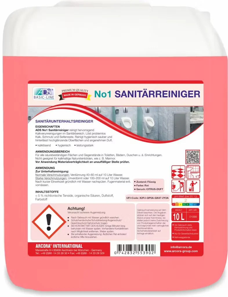 Arcora No1 Sanitärreiniger Sanitärunterhaltsreiniger