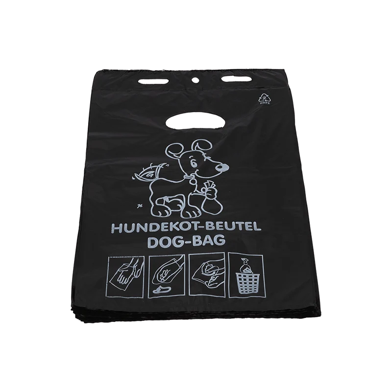 DEISS 55810 - Hundekotbeutel 250x310+30x0,015 mm schwarz | Karton (2000 Packungen)