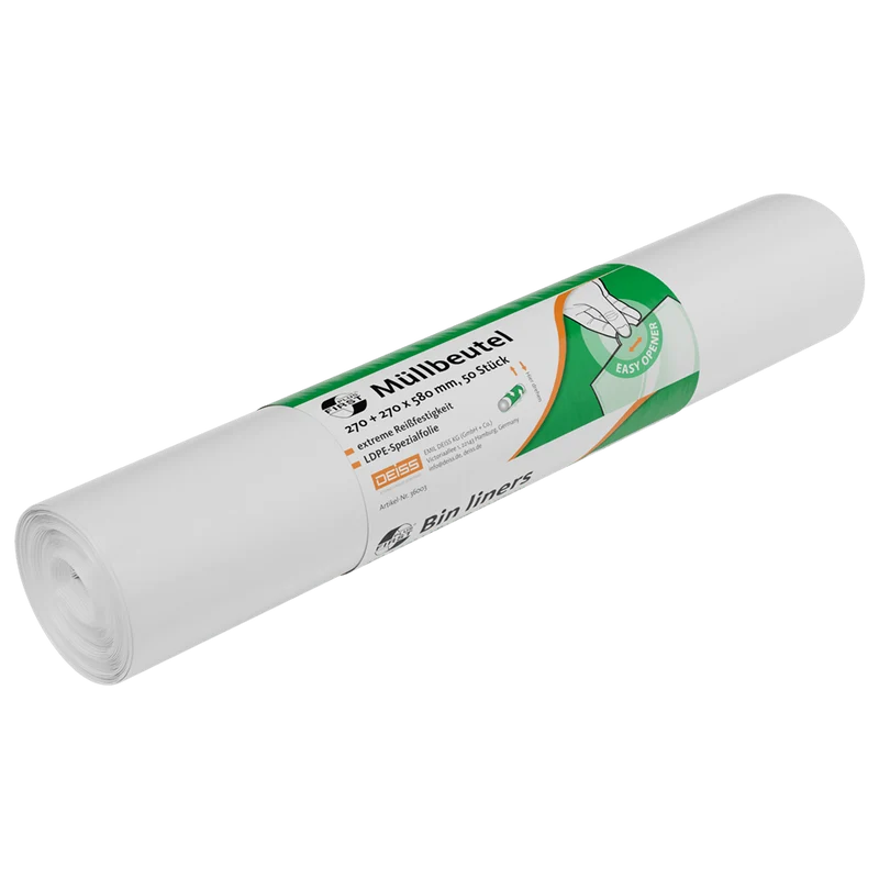 DEISS 36003 - 270+270x580 mm weiss | Rolle (50 Stück)