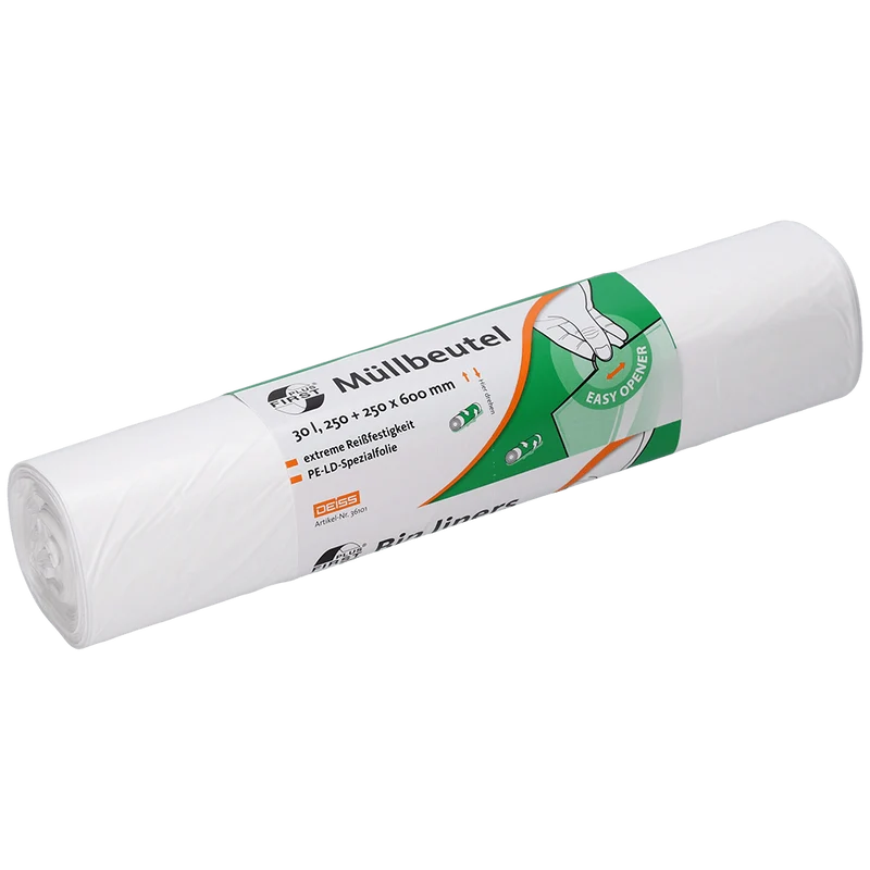 DEISS 36101 - 250+250x600 mm weiss | Rolle (50 Stück)