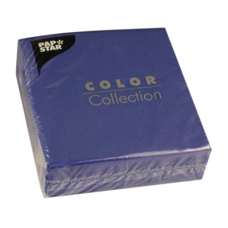Papstar Servietten, 1/4-Falz, 33 cm x 33 cm dunkelblau