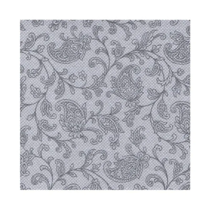 Papstar Servietten, 1/4-Falz, 25 cm x 25 cm Ornaments grau