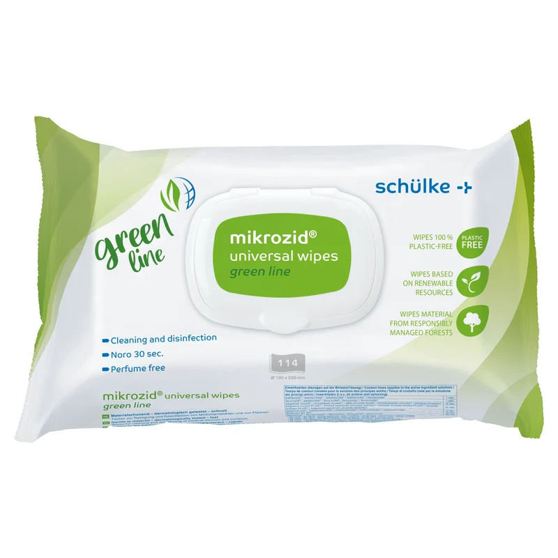 Schülke mikrozid universal wipes green line Desinfektionstücher