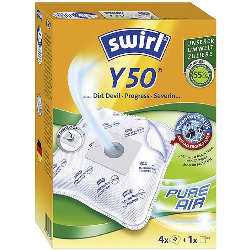 SWIRL Staubsaugerbeutel Y 50 mit MicroPor Plus-Filter
