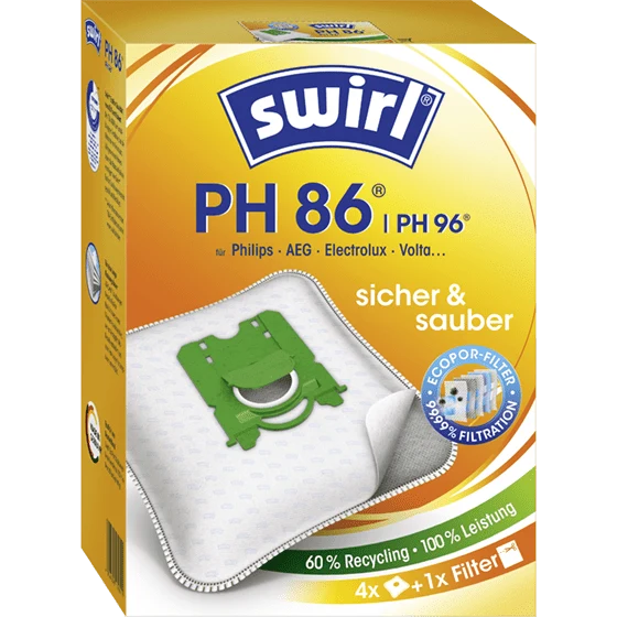 SWIRL Staubsaugerbeutel PH 86/PH 96 mit MicroPor Plus-Filter