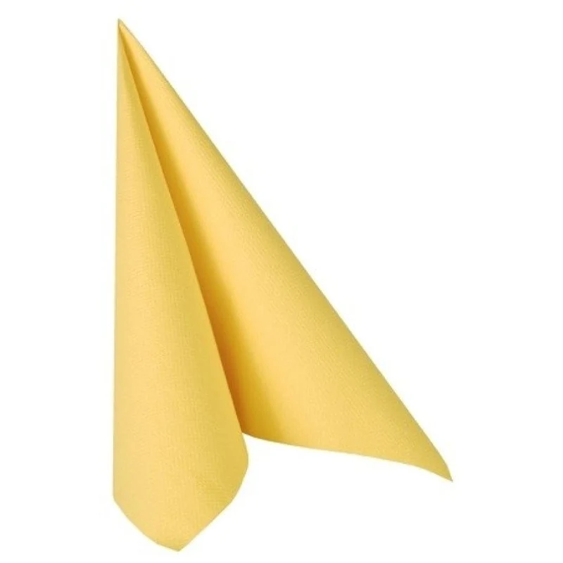 Papstar Servietten, 1/4-Falz, 40 cm x 40 cm gelb