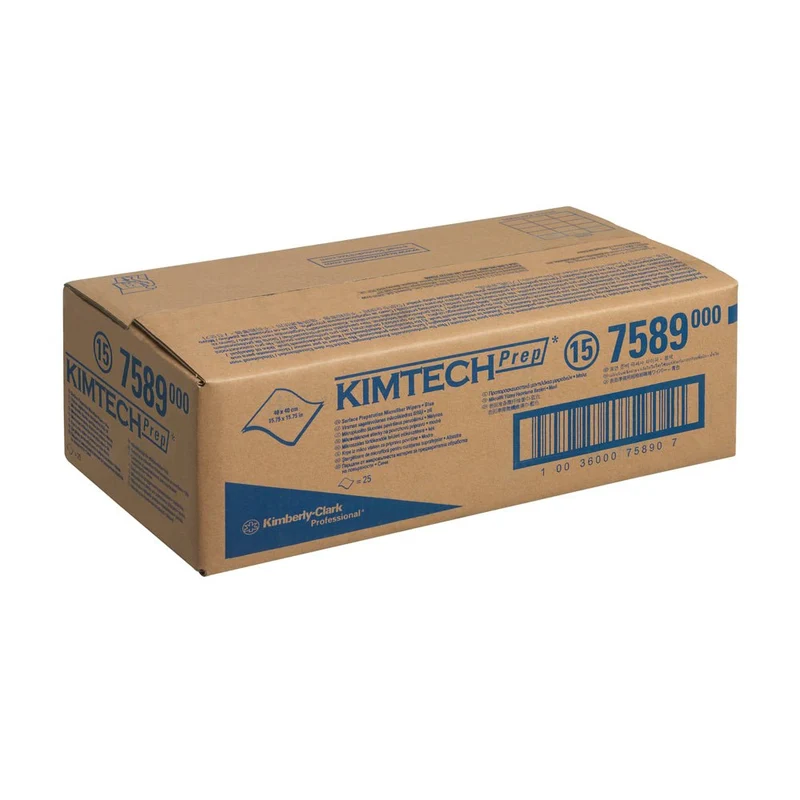 Kimtech® Mikrofaser-Oberflächenwischtücher - Blau - 1 Carton x 25 Sheets | Karton (1 Box)