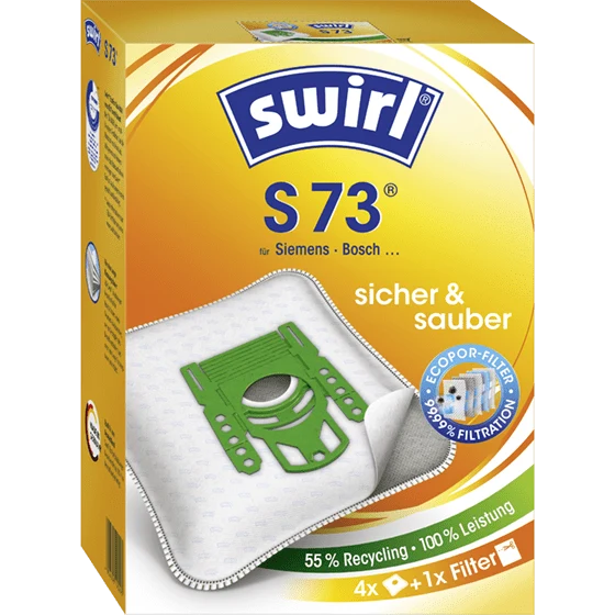 SWIRL Staubsaugerbeutel S 73 mit MicroPor Plus-Filter