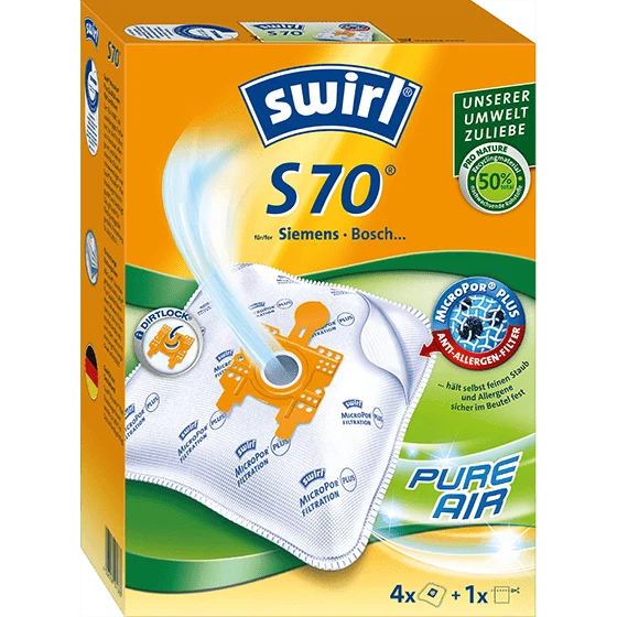 SWIRL Staubsaugerbeutel S 70 mit MicroPor Plus-Filter