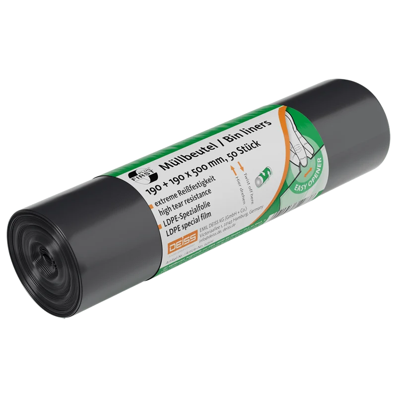 DEISS 34502 - 190+190x500 mm grau | Rolle (50 Stück)
