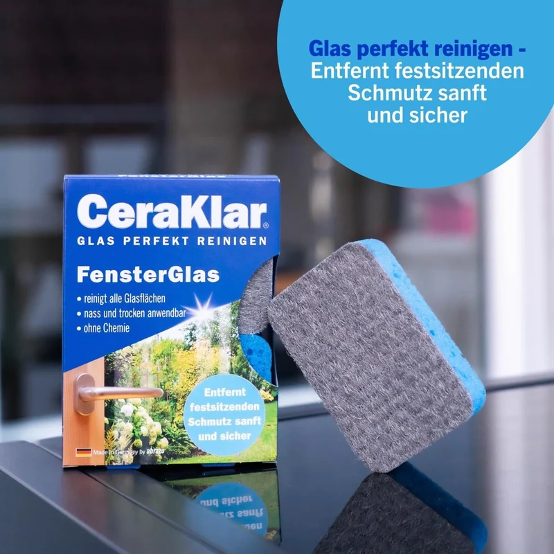 abrazo CeraKlar FensterGlas Schwamm