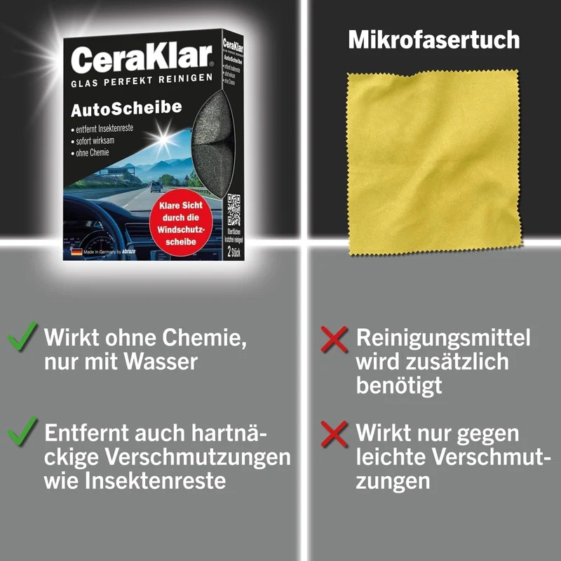 abrazo CeraKlar AutoScheibe Schwamm