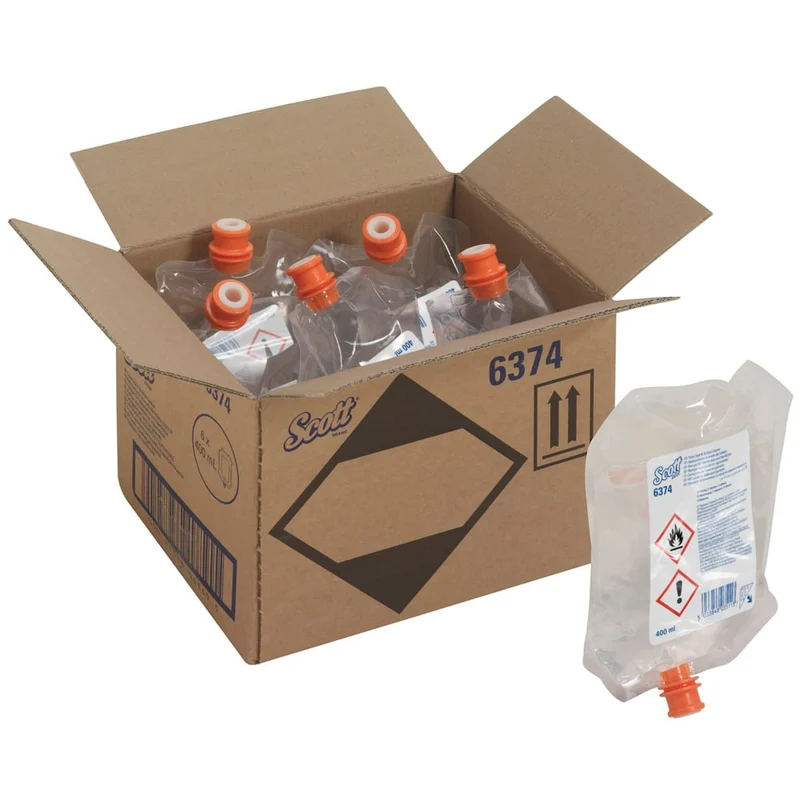 Scott® Reiniger für Toilettensitze und andere Oberflächen - Spenderbeutel / Transparent /400ml - 6 pouches | Karton (6 Beutel)