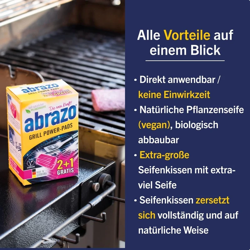 abrazo Grill POWER-PADS – die XXL-Reinigungspower für Grill und Co.