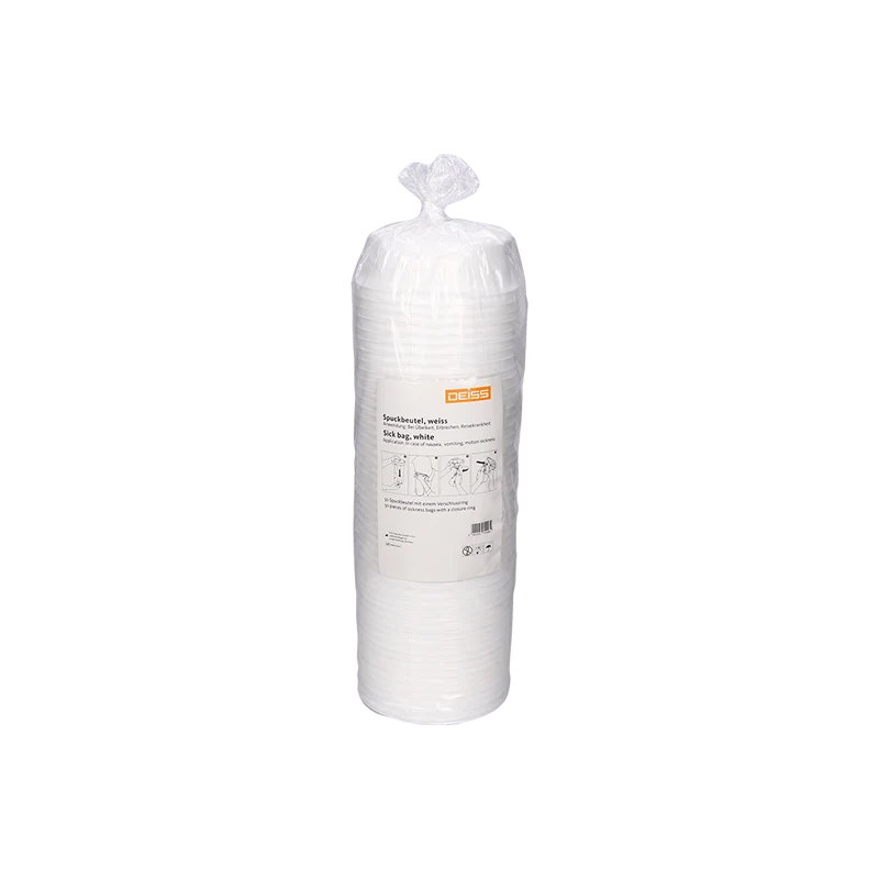 DEISS 6008 - Auffangbeutel/Spuckbeutel 165x415 mm weiss | Karton (300 Beutel)
