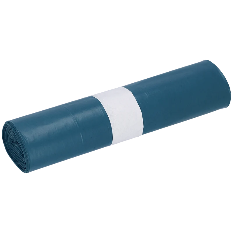 DEISS Müllbeutel aus Recycling-LDPE 35 l - blau | Rolle (25 Stück)
