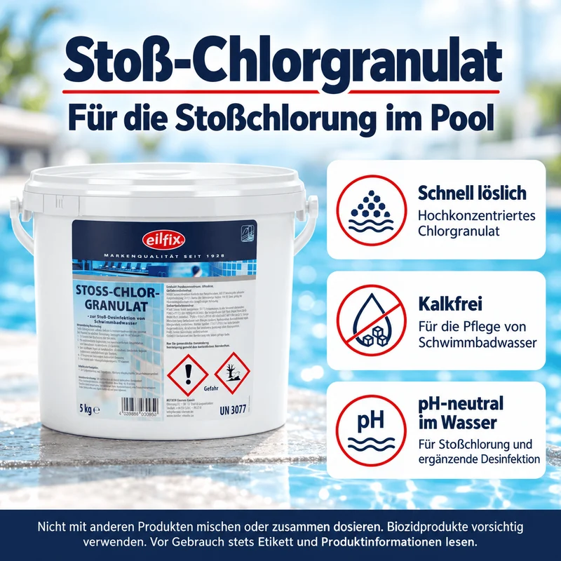 Eilfix Stoss-Chlorgranulat zur Wasserdesinfektion