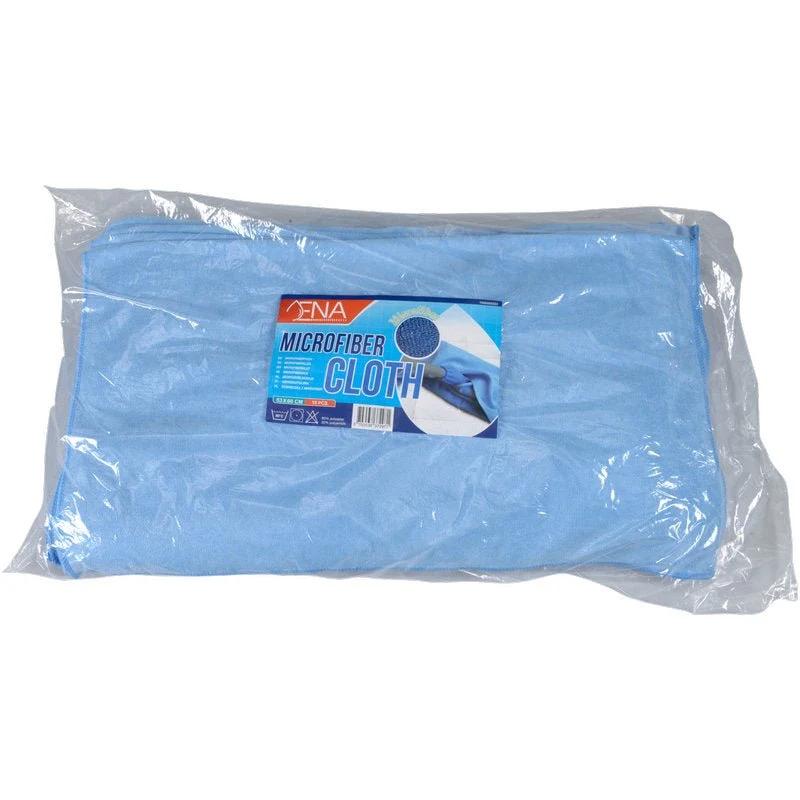 Mikrofasertuch, ENA Soft Bodentuch, 53x60 cm, Blau | Packung (10 Stück)