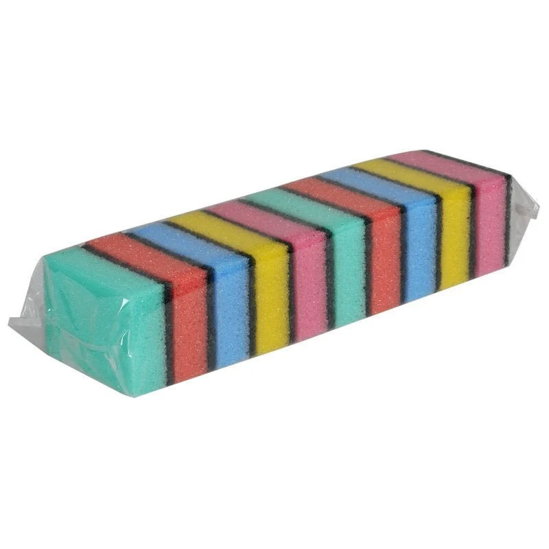 Putzschwamm, 3x6x9 cm, Diverse Farben | Packung (10 Stück)