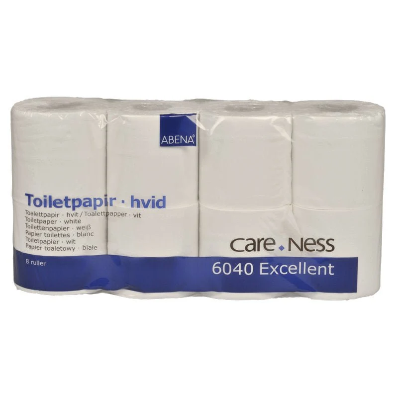 Toilettenpapier, 2-lagig, 9,8 cm x 33,75 m, Weiß | Packung (8 Stück)