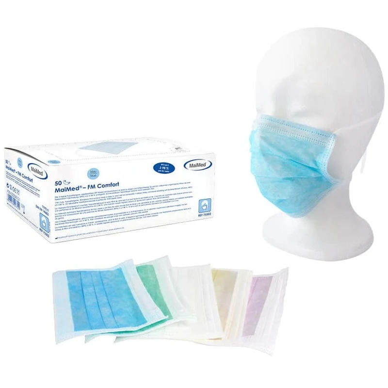 MaiMed-FM Comfort medizinischer Mundschutz OP-Maske mit Gummiband