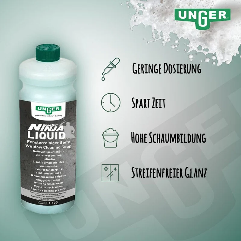 UNGER NinJa Liquid Fensterreinigungsseife
