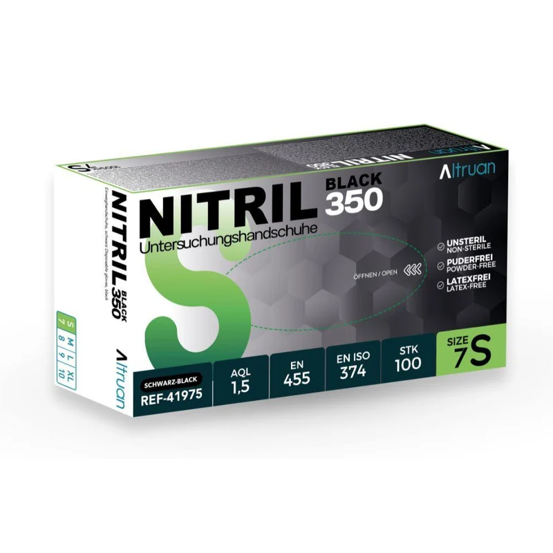 Altruan Nitril 350 Black, Einmalhandschuhe, schwarz