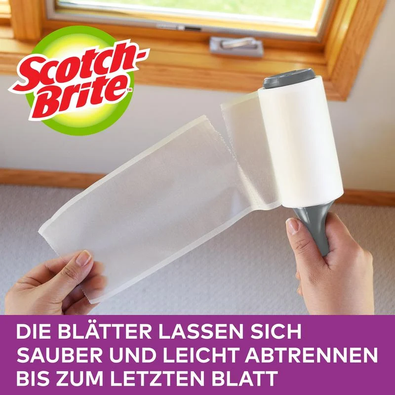 Scotch-Brite™ Pet Extra Sticky* Roller für Tierhaare, 48 Blatt, 1/Packung | Packung (1 Stück)