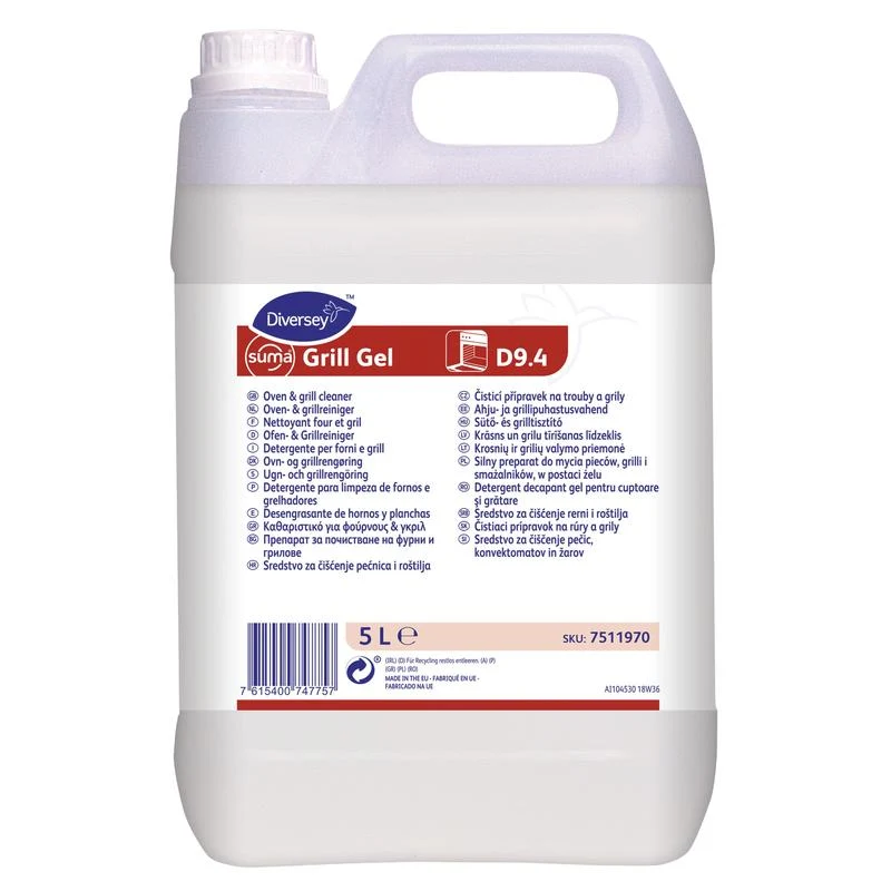 Suma Grill Gel D9.4, Ofen- und Grillreiniger, periodischer Einsatz | Kanister (5 l)