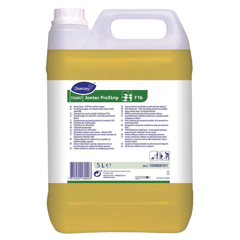 TASKI Jontec ProStrip, Kraftvoller alkalischer Grundreiniger mit effektiver Reinigungsformel | Kanister (5 l)