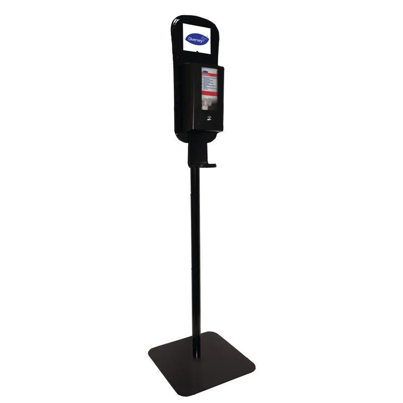 Standsäule schlank schwarz, höhenverstellbar, für Hybridspender, Standsäule schwarz für Hybridspender | Packung (1 Stück)